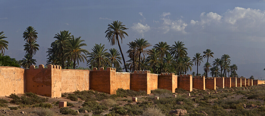 Ancient rampart walls, Marrakech, Morocco
