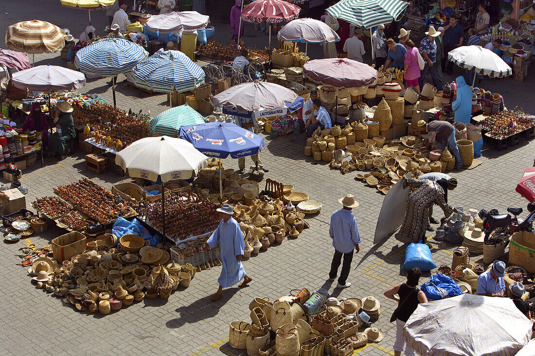 The straw market in the souks, Marrakech, Morocco