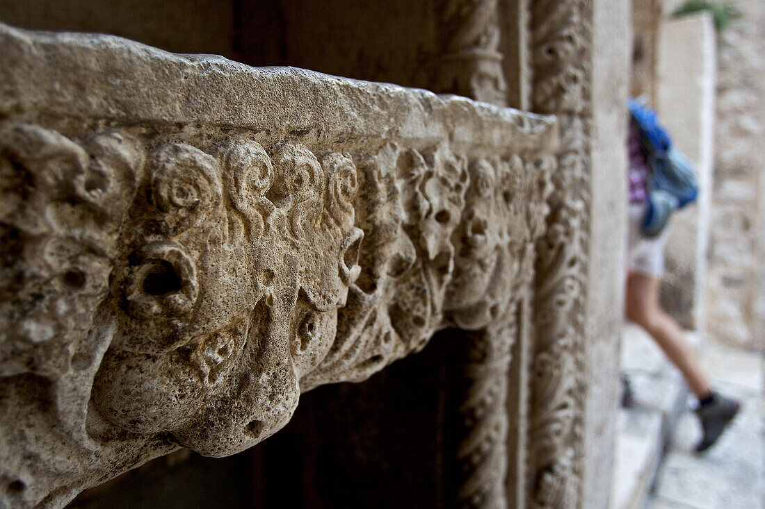 A relief on a wall, Hvar, Dalmatia, Croatia