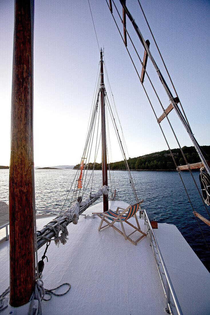 Sailboat on the sea, Hvar, Dalmatia, Croatia