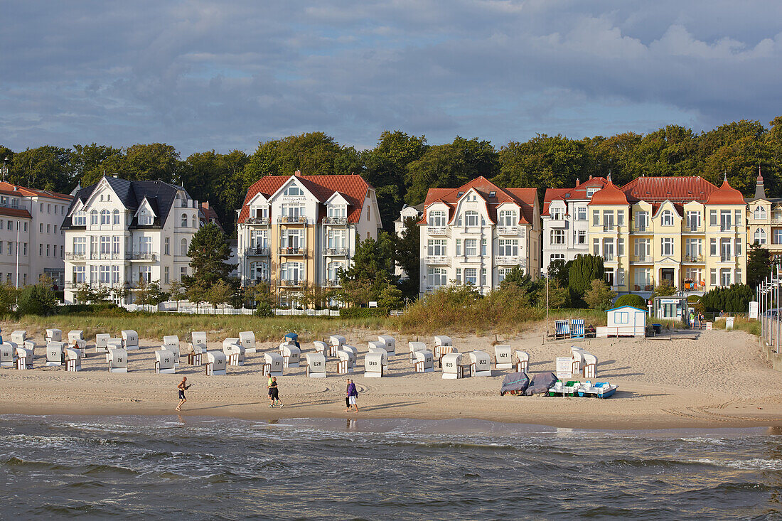 Architecture in the seaside resort of Bansin, Island of Usedom, Baltic Sea Coast, Mecklenburg Western Pommerania, Germany
