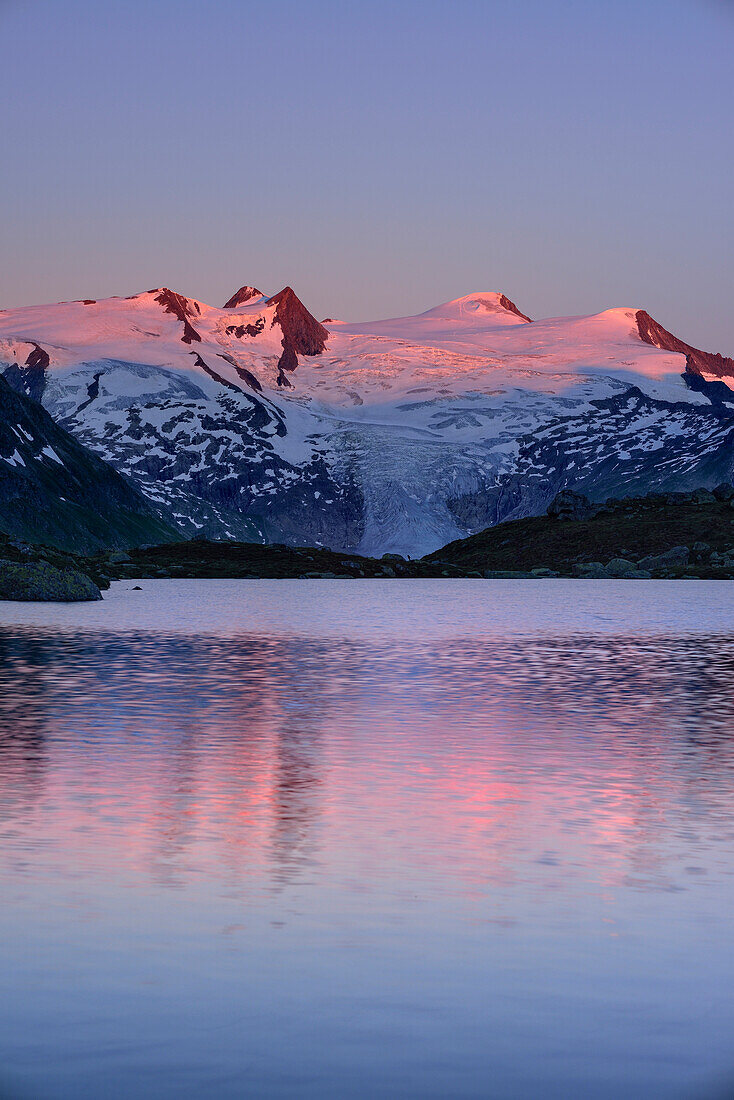 Grünsee mit Hoher Zaun, Schwarze Wand, Kleinvenediger und Großvenediger, Grünsee, Nationalpark Hohe Tauern, Hohe Tauern, Osttirol, Österreich