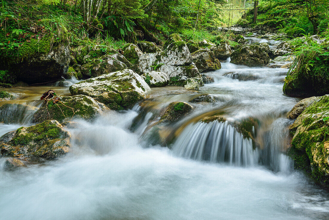 Kleiner Wasserfall, Samerberg, Oberbayern, Bayern, Deutschland