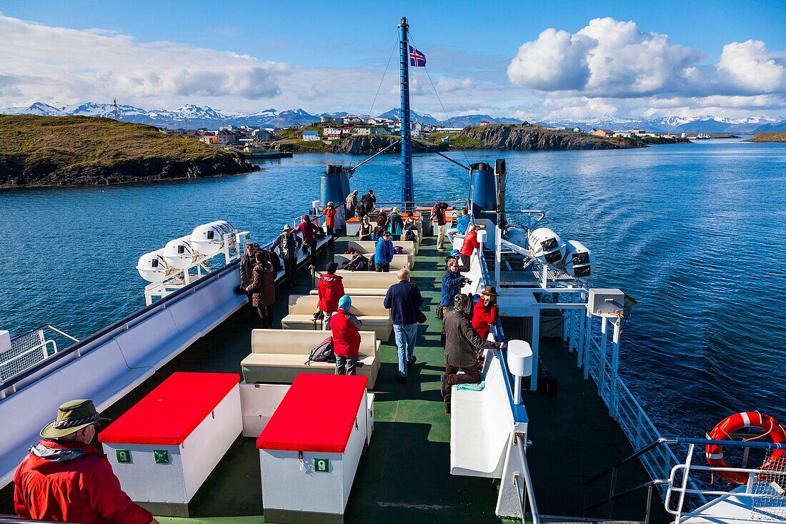 Ferry between Stykkisholmur and the West-Fjords, Iceland, Europe.