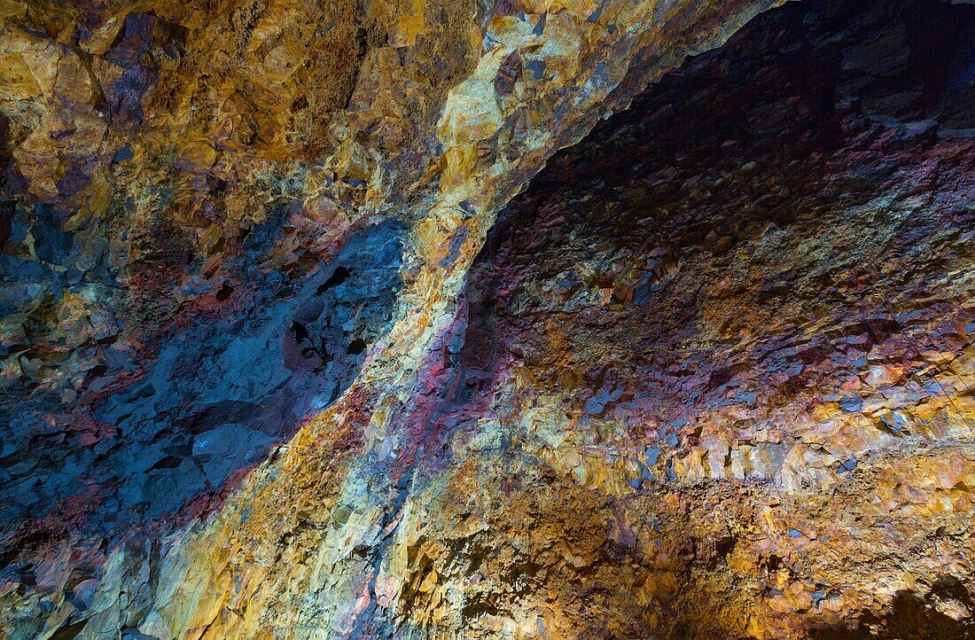 Inside the Thrihnukagigur volcano, Iceland, Europe.