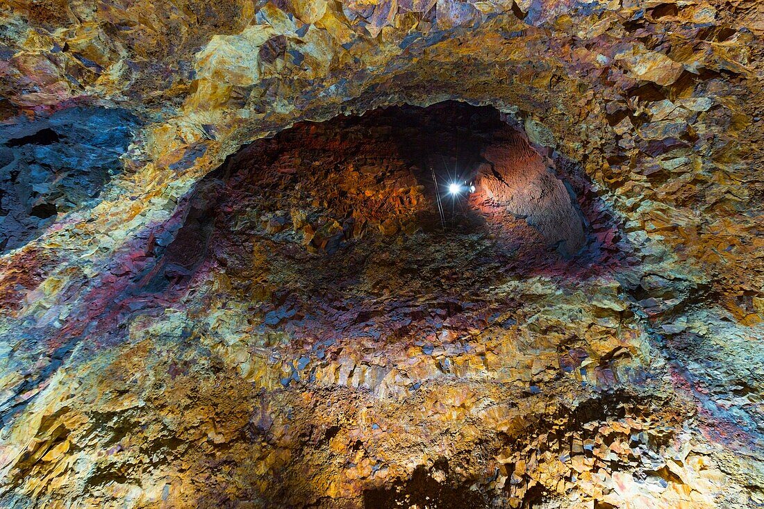 Inside the Thrihnukagigur volcano, Iceland, Europe.