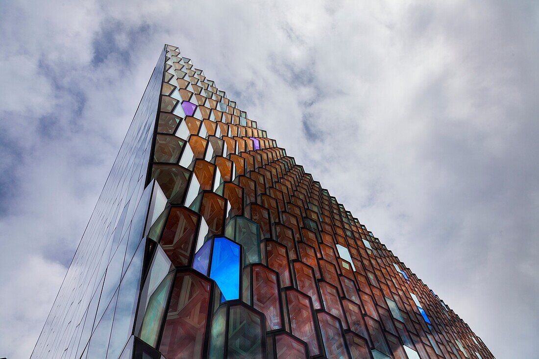 Harpa concert hall and conference centre in Reykjavík, Iceland, Europe.