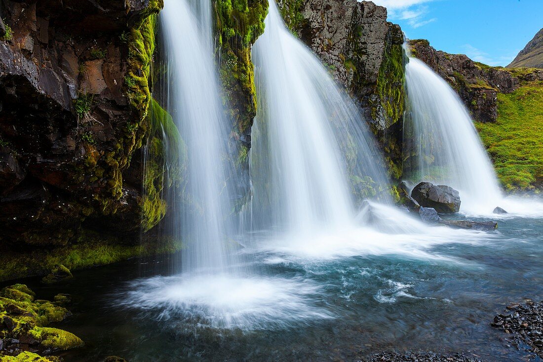 KLAKKUR´S WATERFALLS, Snaefellsnes peninsula, Iceland, Europe.