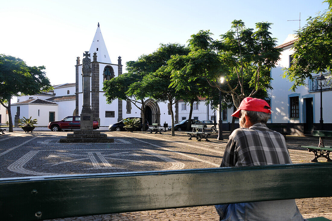 Main church in Sao Sebastiao, Island of Terceira, Azores, Portugal