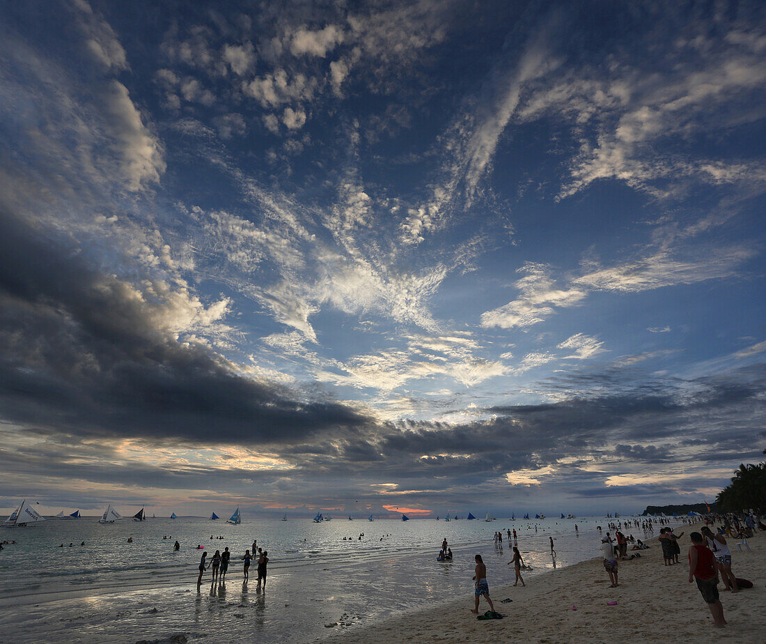 Sunset in Boracay, Boracay, Aklan, Philippines, Asia