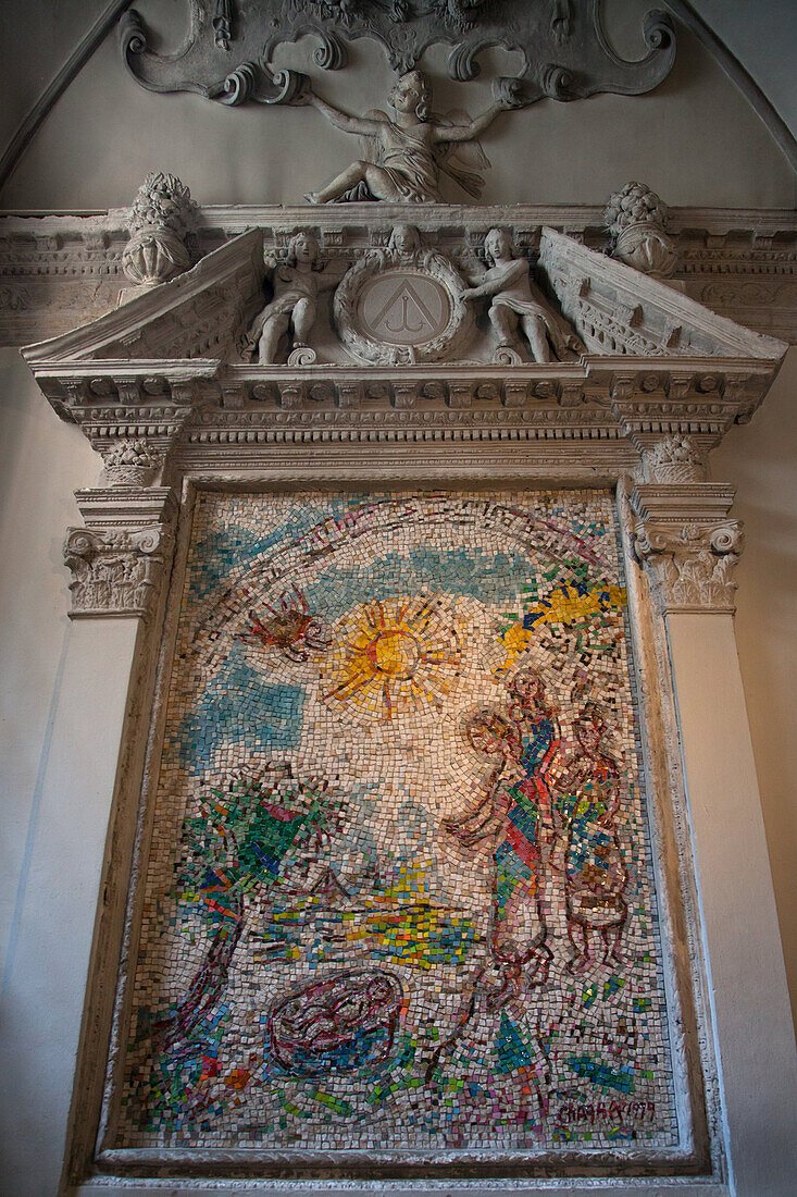 Moses Saved From The Waters, Mosaic By Marc Chagal, The Church In Vence, Alpes-Maritimes (06), France