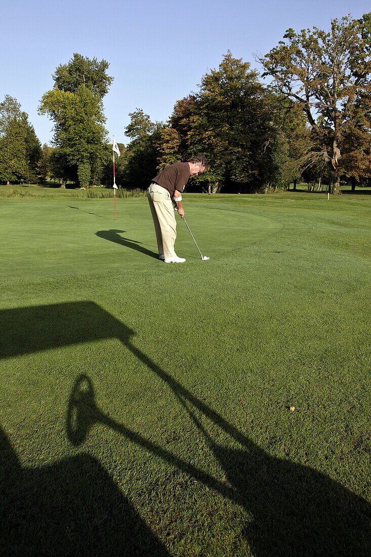 Golfers On The Maintenon Golf Course, Eure-Et-Loir (28), France