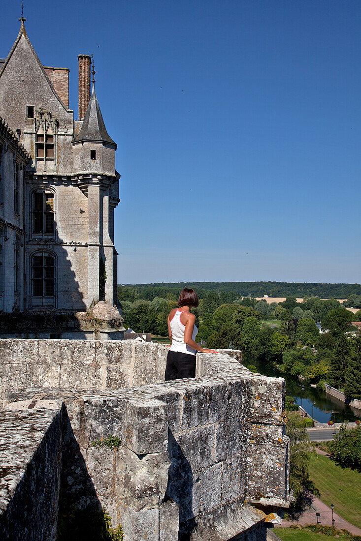 Terrace Overlooking The Loir, Chateau De Chateaudun, Eure-Et-Loir (28), France