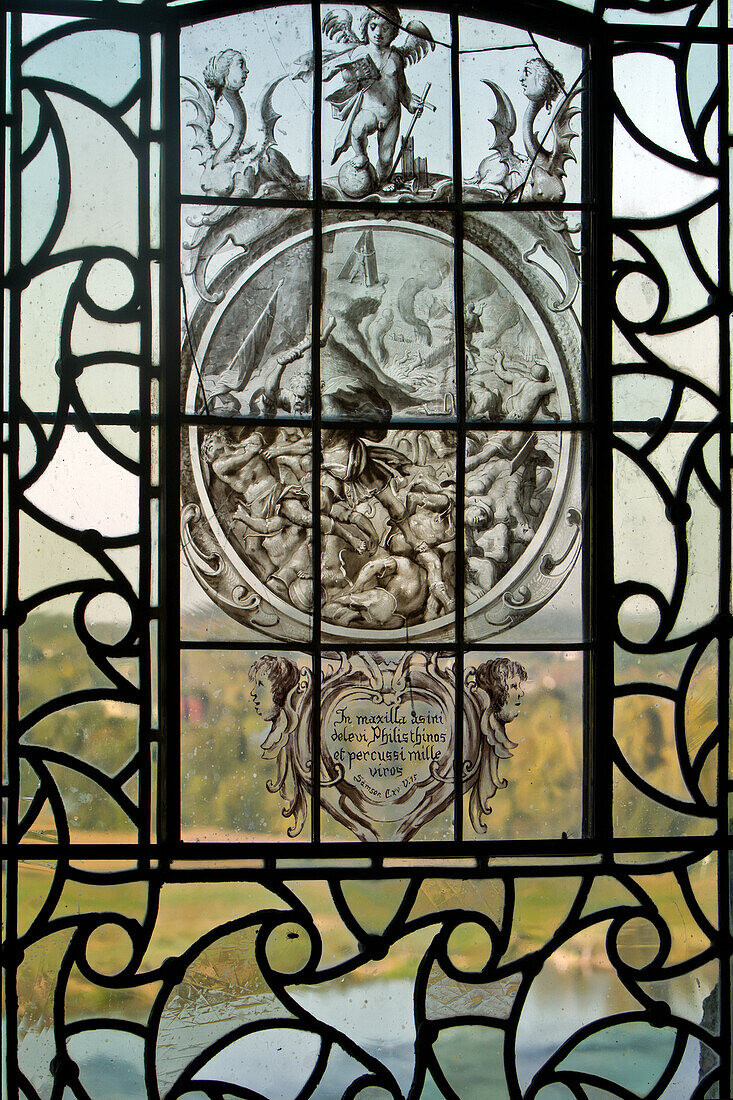 Stained-Glass Window In The Chateau Of Chaumont-Sur-Loire, Loir-Et-Cher (41), France