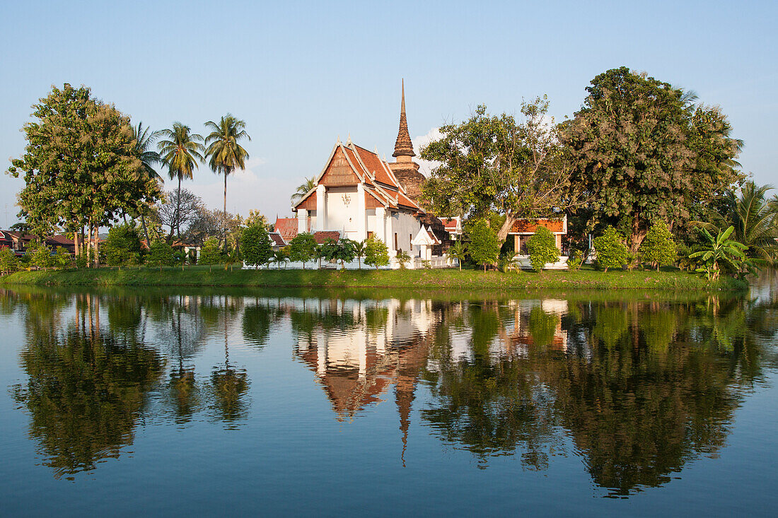 View Of A Temple In The Historical Park Of Sukhothai, Old City Listed As A World Heritage Site By Unesco, Thailand, Asia