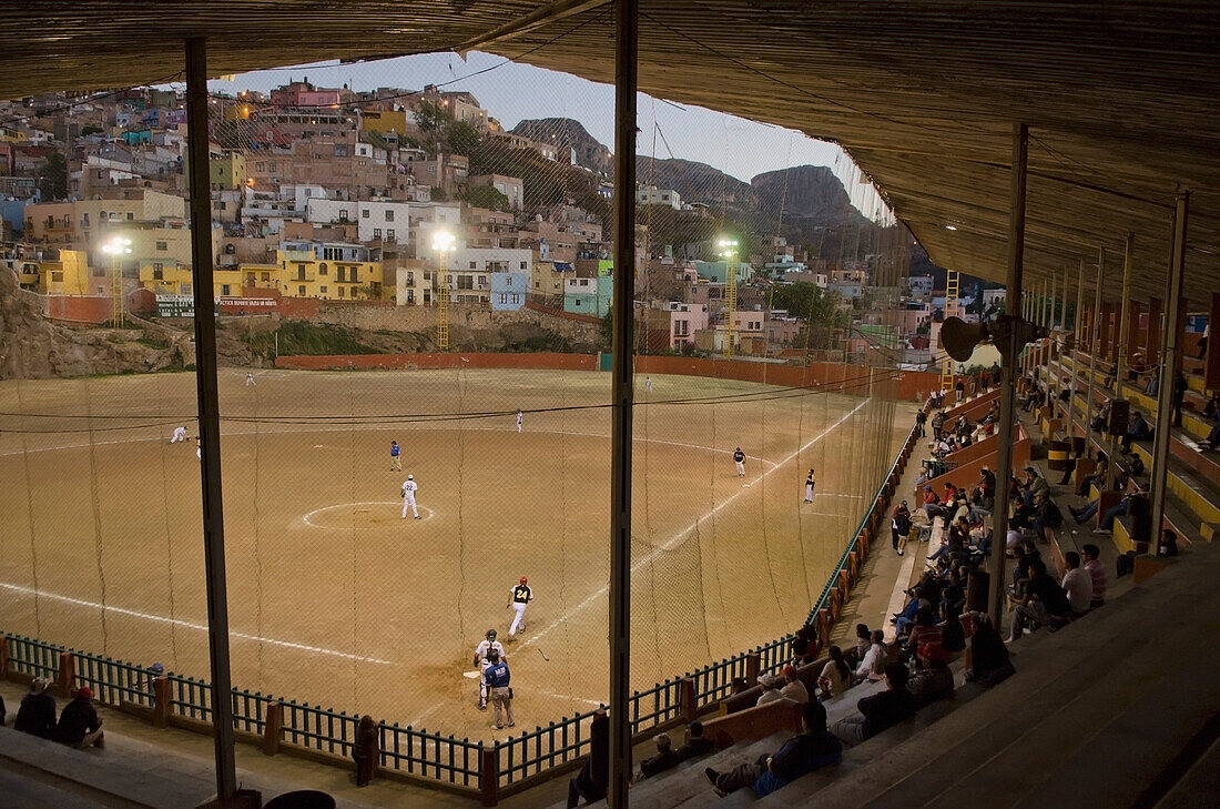 'Mexico, Guanajuato, Baseball Match In Suburbs Area; Guanajuato'