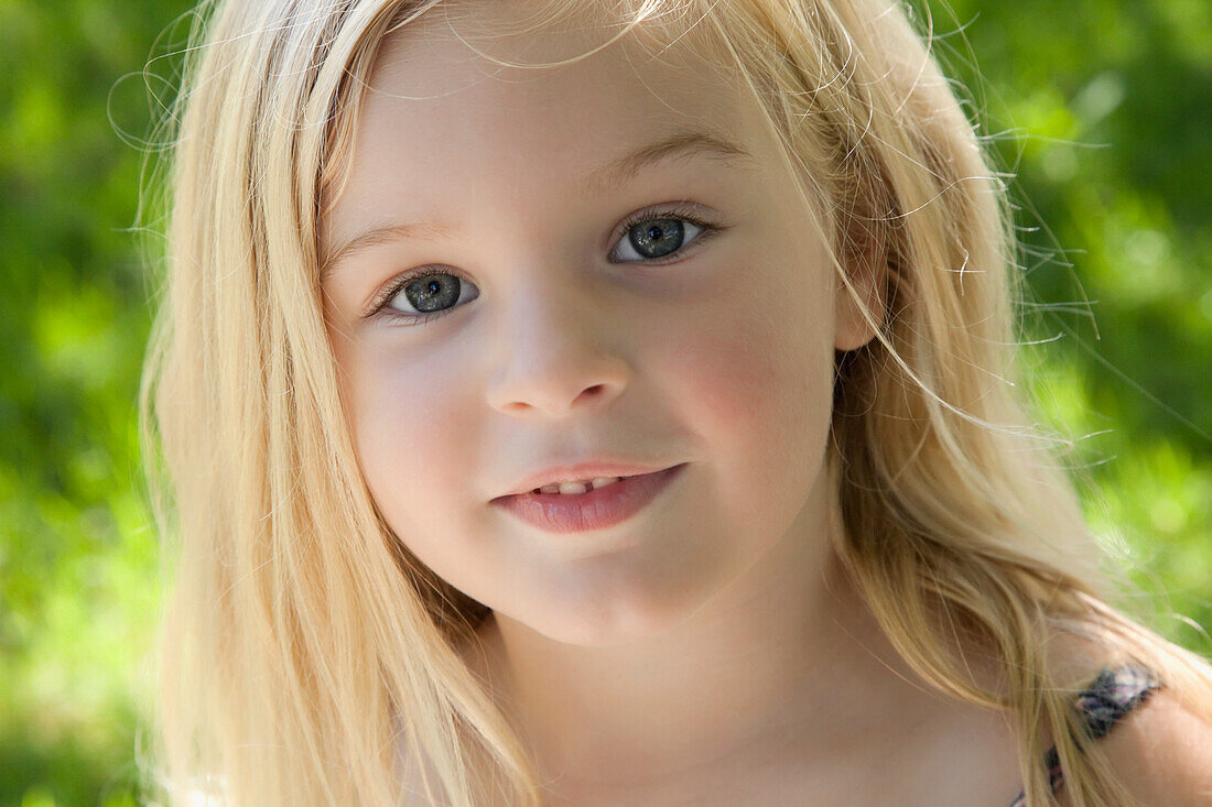 'Portrait Of Young Blonde Girl;Ontario Canada'