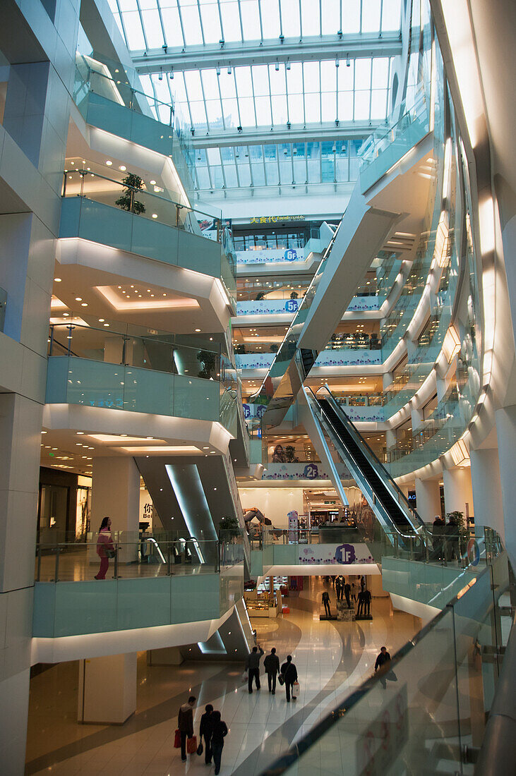 'China, Interior Of Multi-Level Shopping Mall; Beijing'