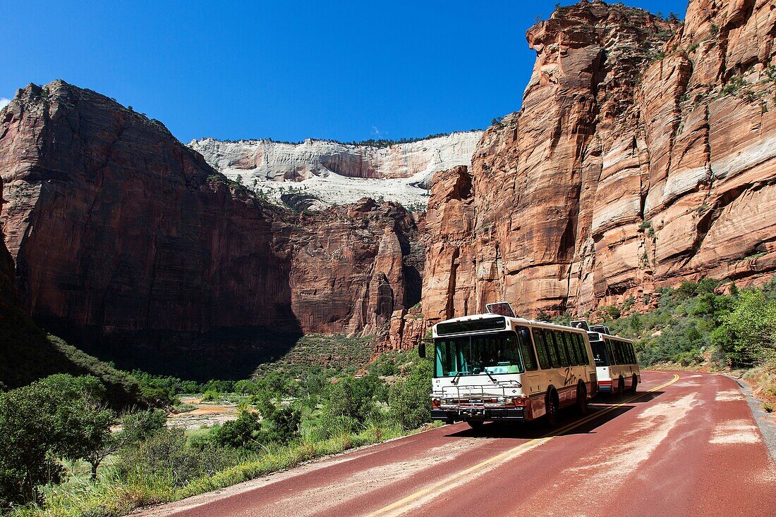 Shuttle Bus in Zion NP, Utah