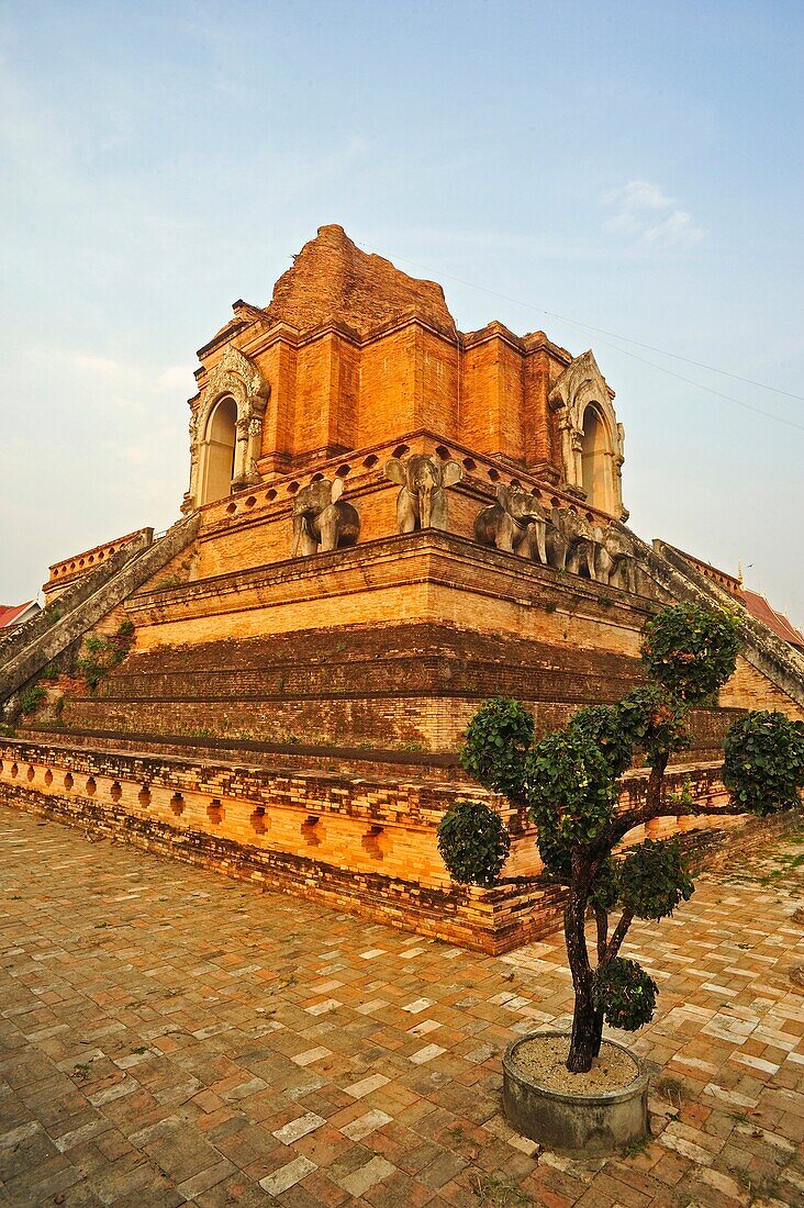 Wat Chedi Luang Varaviharn Temple 14th, 15th century, Chiang Mai, Thailand