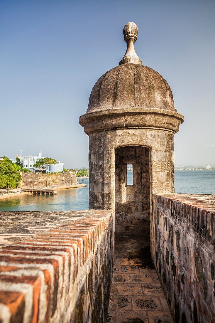 A sentry box, Castillo San Felipe del Morro, San Juan National Historic Site, a national park in Old San Juan, Puerto Rico