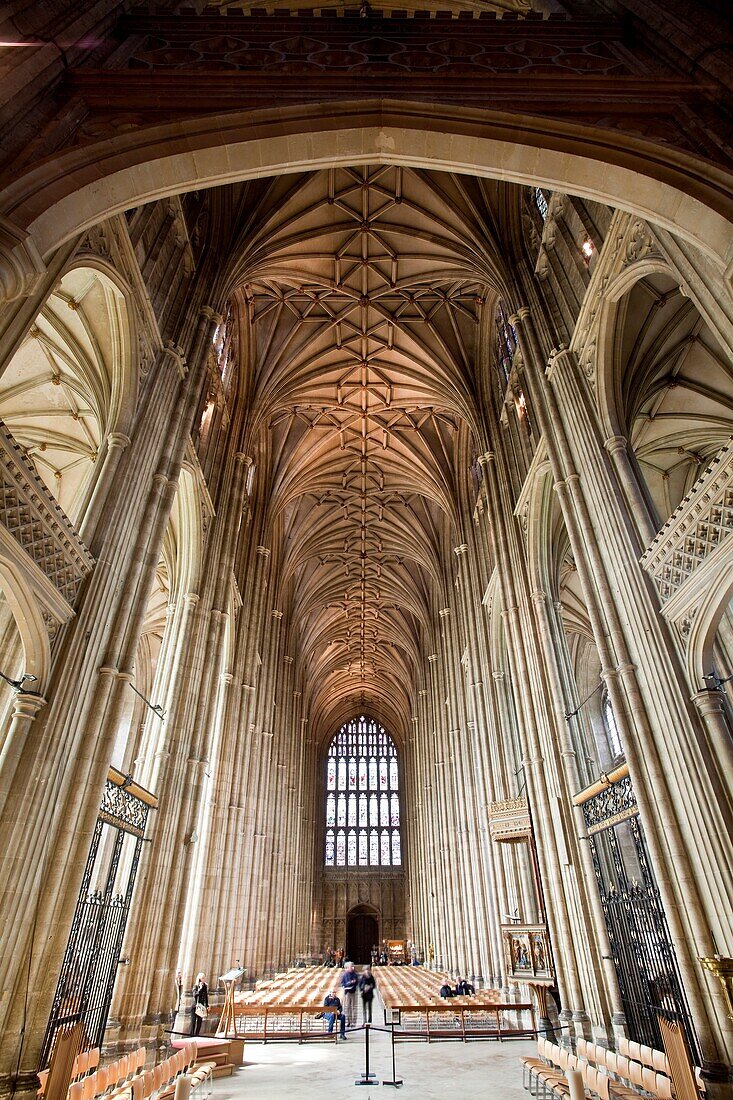 The Nave, Canterbury Cathedral, Canterbury, Kent, England.