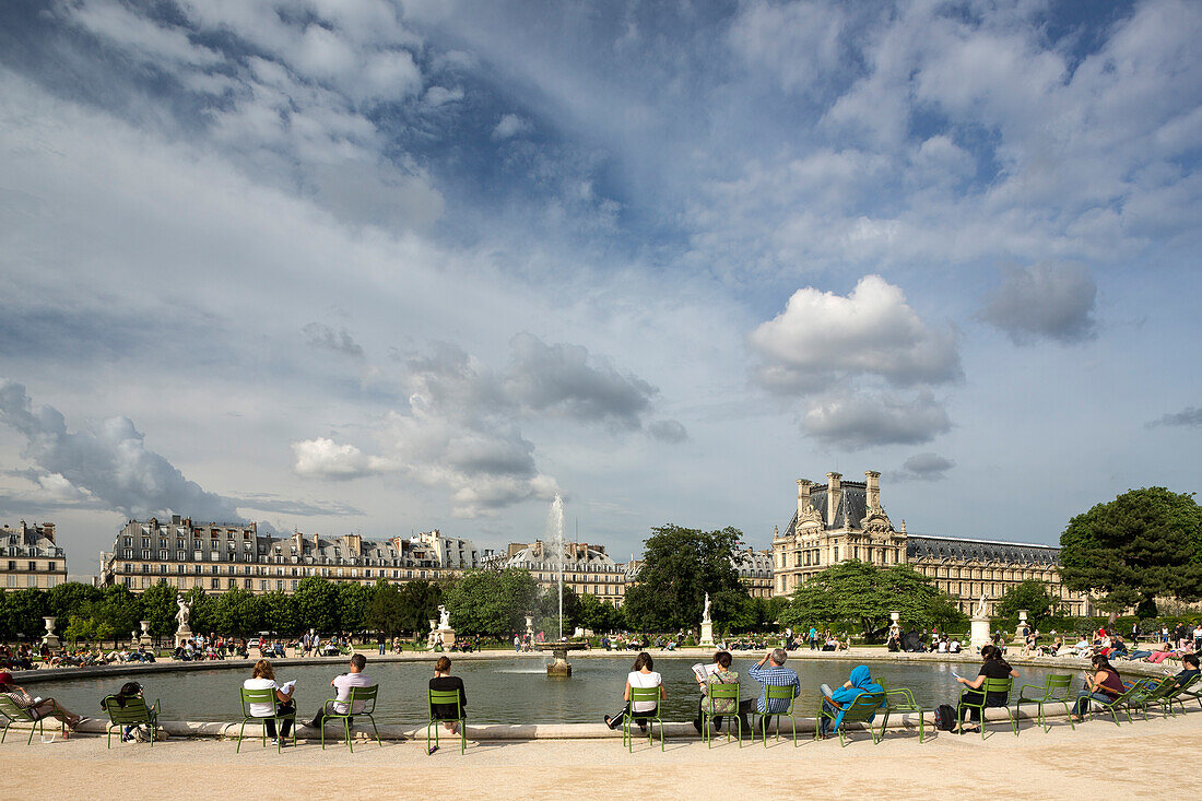 Jardin des Tuileries, Paris, France, Europe, UNESCO World Heritage Sites (bank of Seine between Pont de Sully und Pont d'Iena)