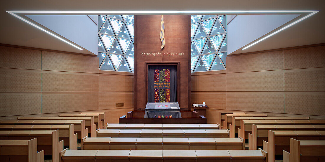 Gebetsraum in Neuer Synagoge Ulm am Weinhof, Ulm, Baden-Württemberg, Deutschland