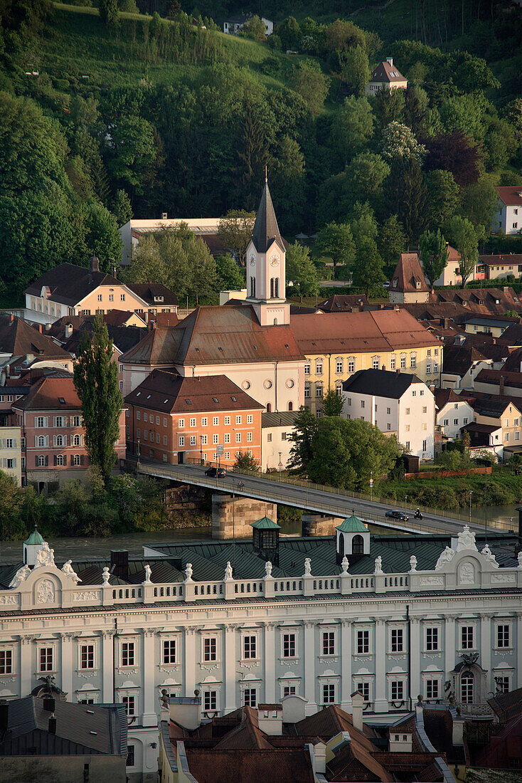 City view of Passau, Lower Bavaria, Bavaria, Germany