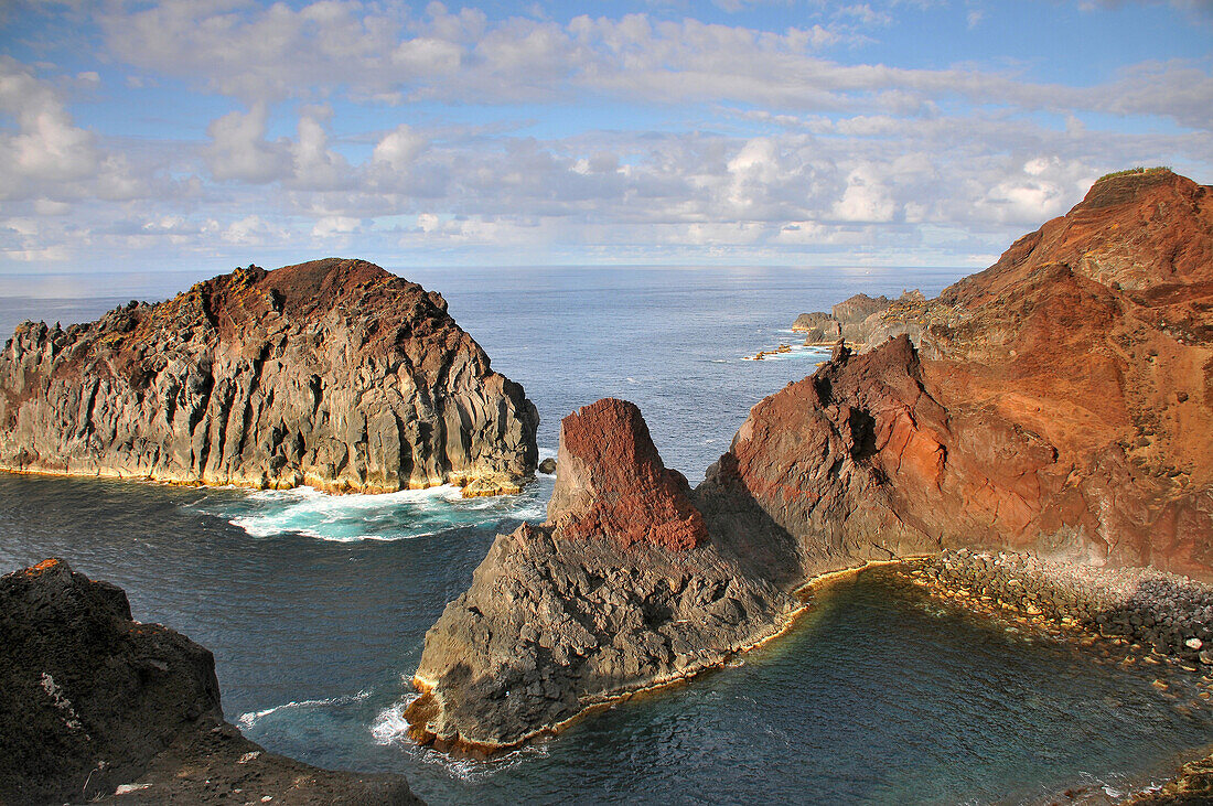 At the lighthouse da Ponta da Barca, north of the Island of Graciosa, Azores, Portugal