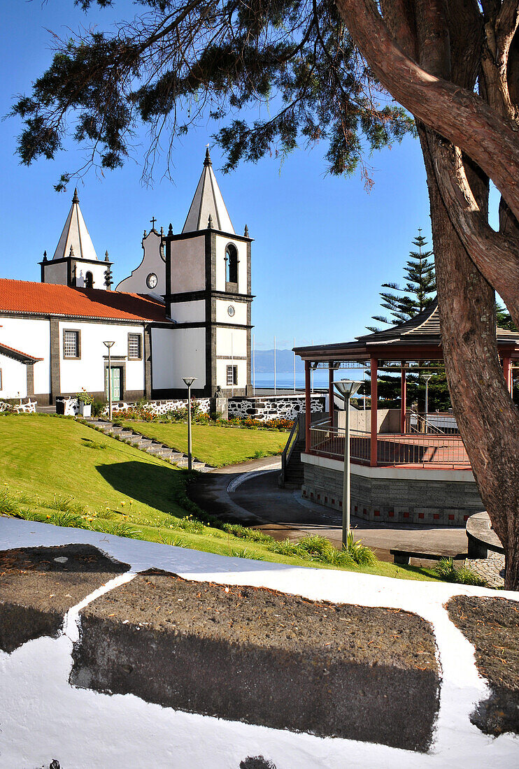 Church of Prainha, northeast coast, Island of Pico, Azores, Portugal