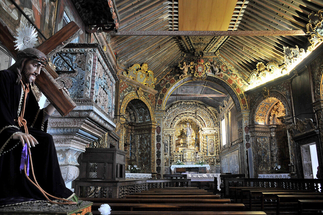 in der Kirche Santa Barbara, Manadas an der Südküste, Insel Sao Jorge, Azoren, Portugal