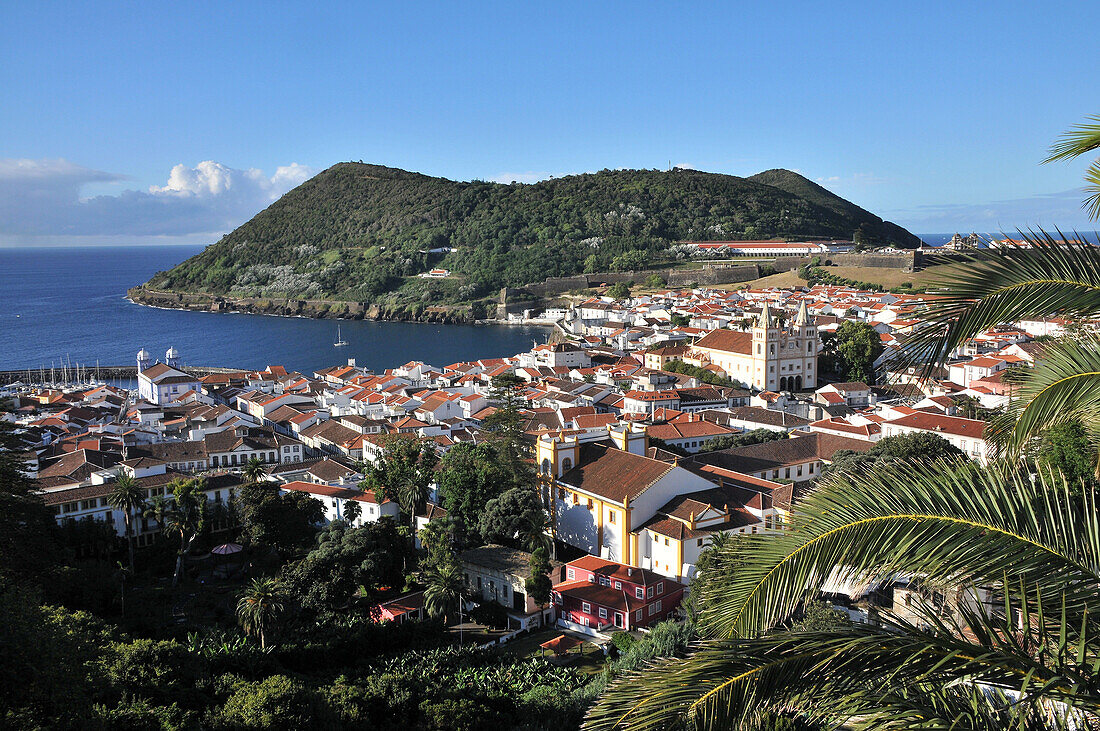 Blick vom Alto da Memoria, Angra do Heroismo, Insel Terceira, Azoren, Portugal