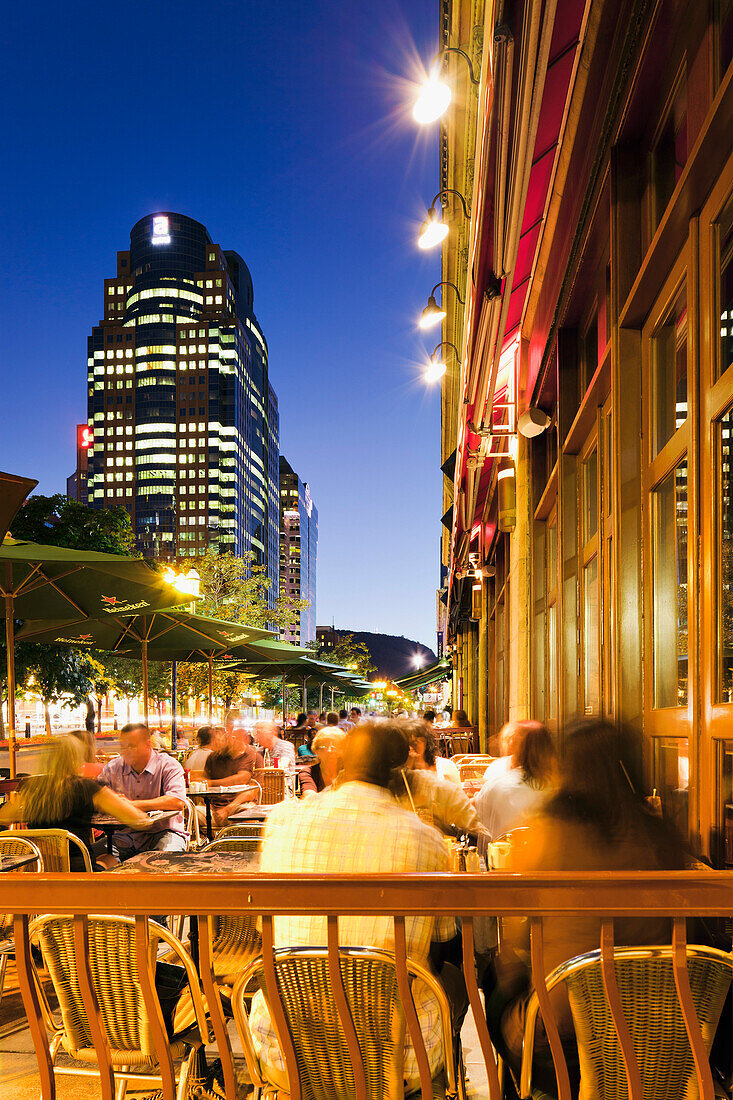 Terrace On Avenue Mcgill College, Montreal, Quebec.