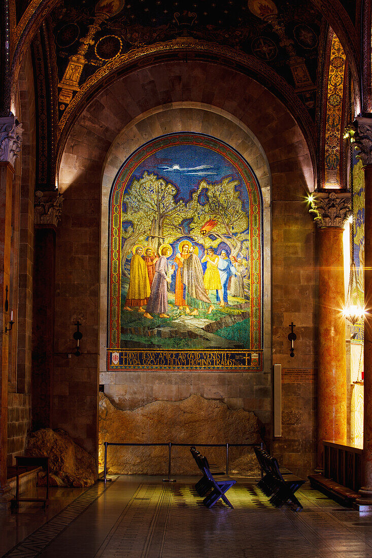 Interior of Church of All Nations, alternative name Basilica of Agony, Mount Of Olives, Jerusalem, Israel