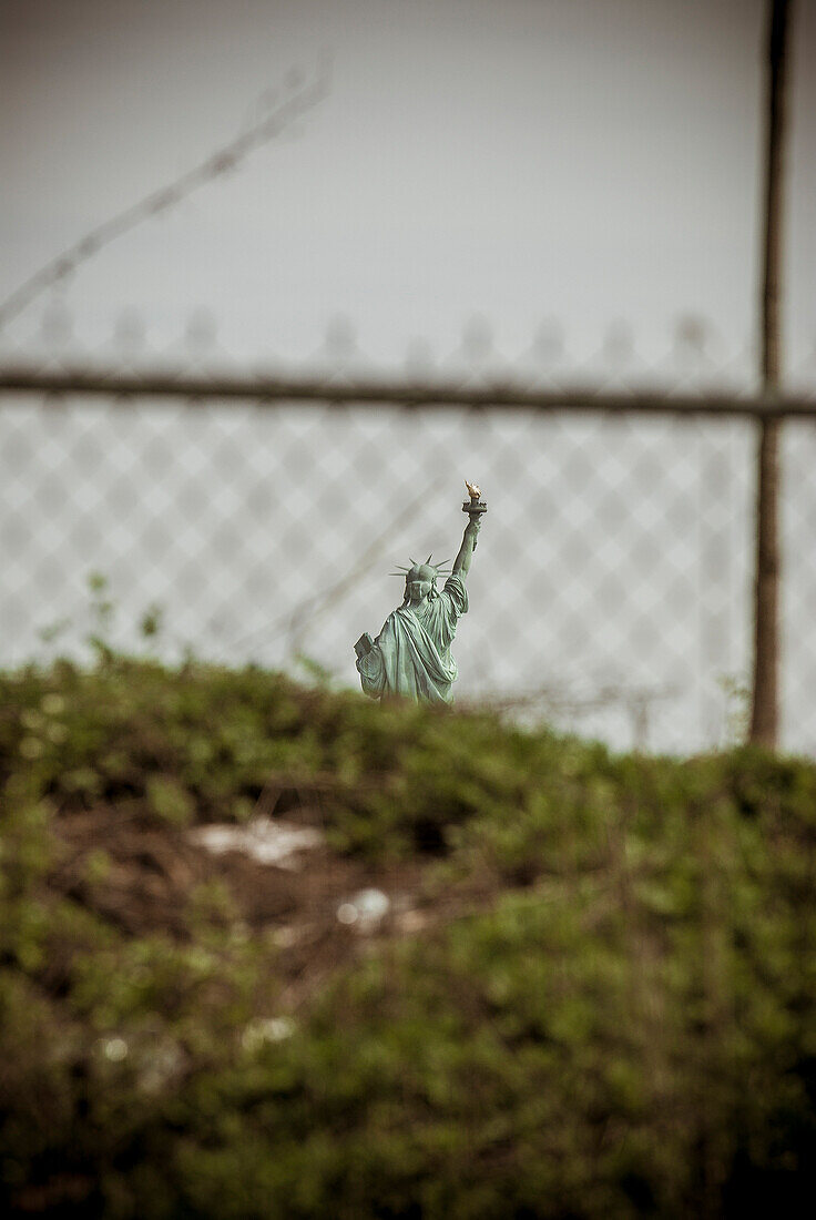 Statue of Liberty, Rear View, Viewed From New Jersey, USA