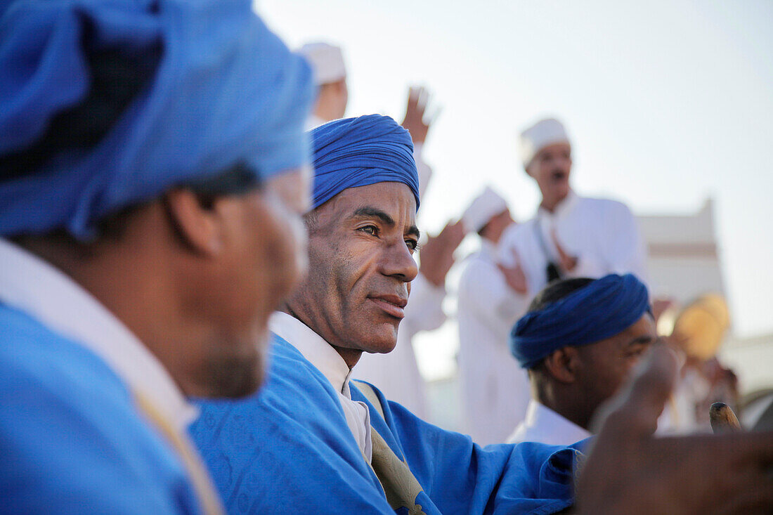 Men wearing traditional Berber costumes, Morocco