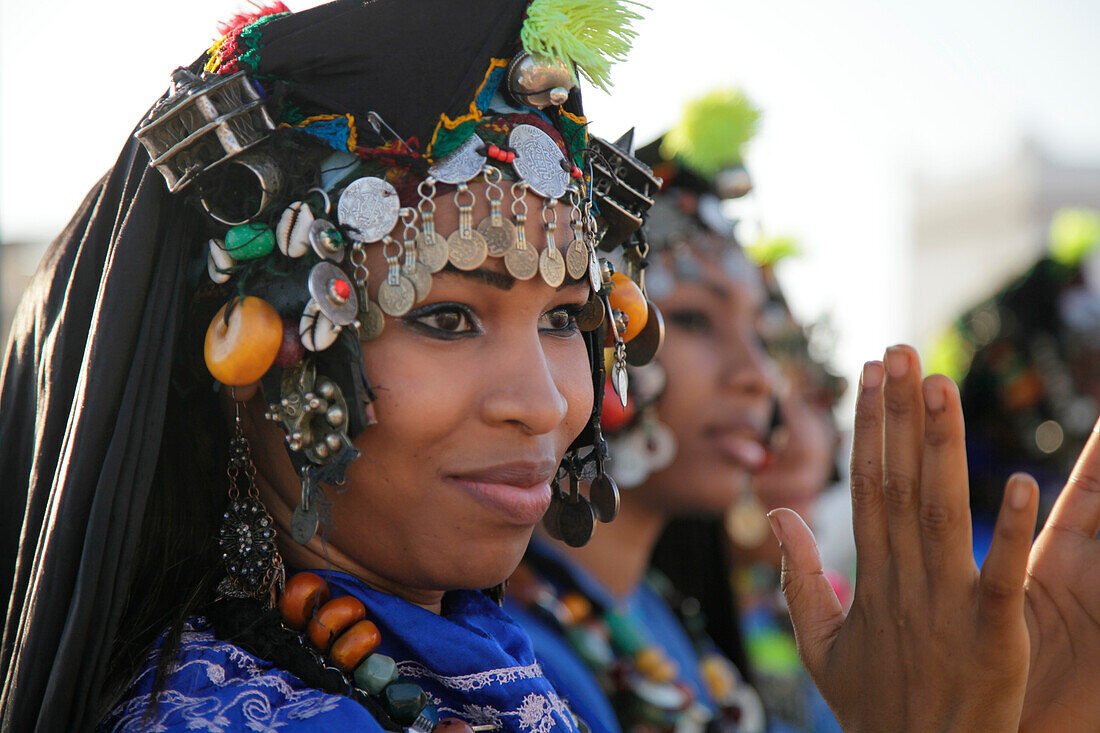 Women wearing traditional Berber costumes, Morocco