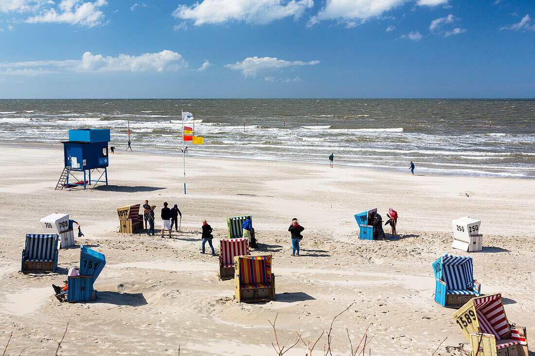 Bade- und Burgenstrand, Langeoog, Nationalpark Niedersächsisches Wattenmeer, Unesco Weltnaturerbe, Ostfriesische Inseln, Nordsee, Ostfriesland, Niedersachsen, Deutschland, Europa