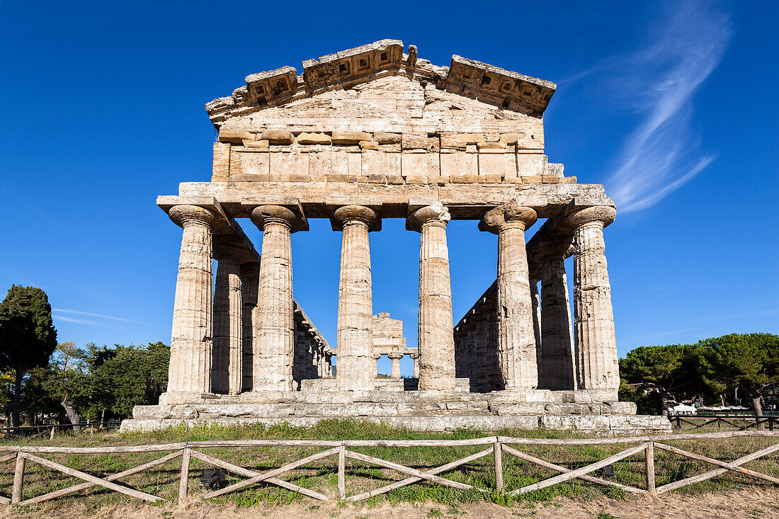 Tempel der Athene, Antike Stadt Paestum, Golf von Salerno, Gemeinde Capaccio, Kampanien, Italien, Europa