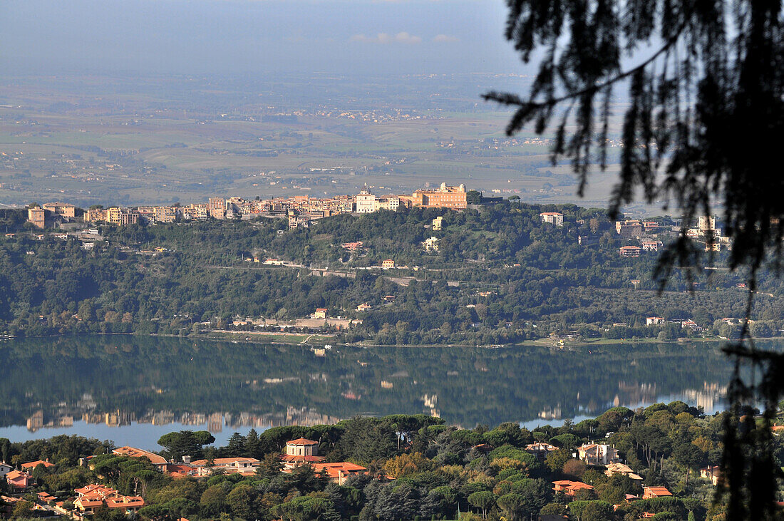 Castel Gandolfo at lake Albano in Castelli Romano near Rome, Latium, Italy