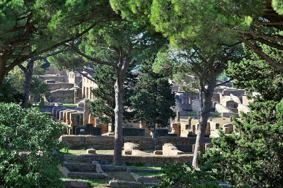 Excavations of Ostia Antica and Terme di Nettuno, Ostia near Rome, Italy