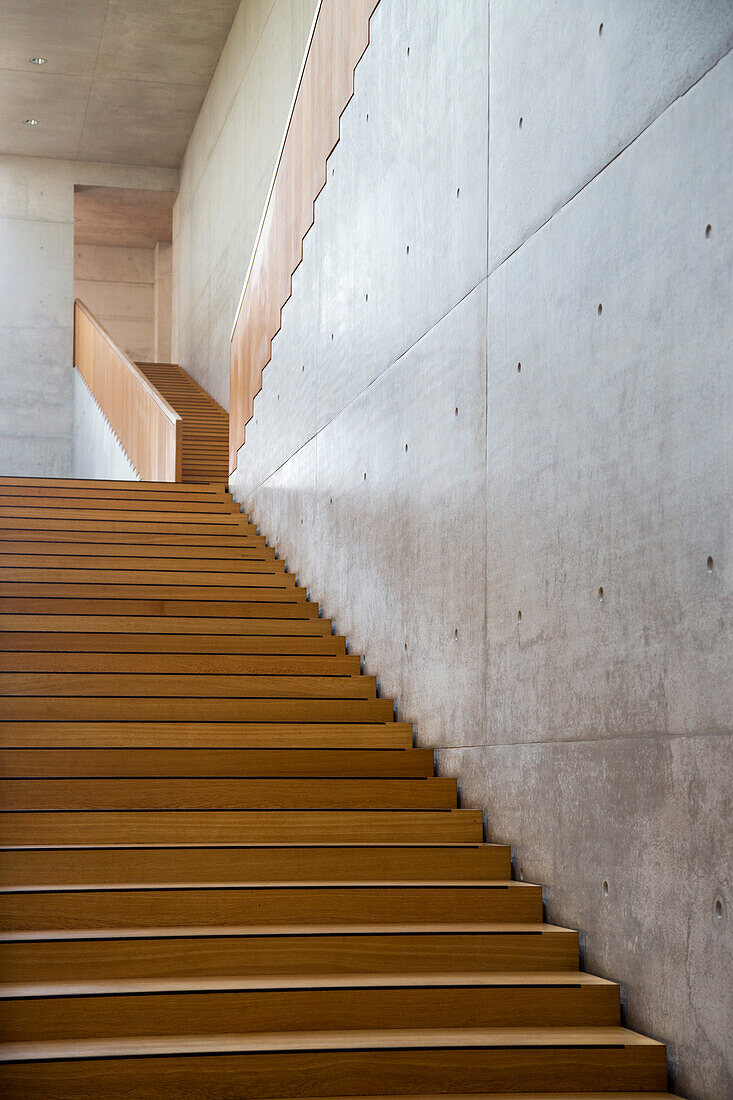 Stairway in the Georg Schaefer Museum, Schweinfurt, Franconia, Bavaria, Germany