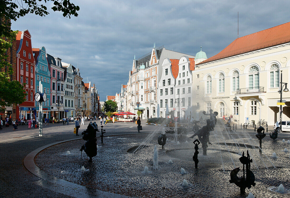 Fountain of the Zest for Life, University Square, Kreopelin Street, Hanseatic City of Rostock, Mecklenburg-Western Pomerania, Germany