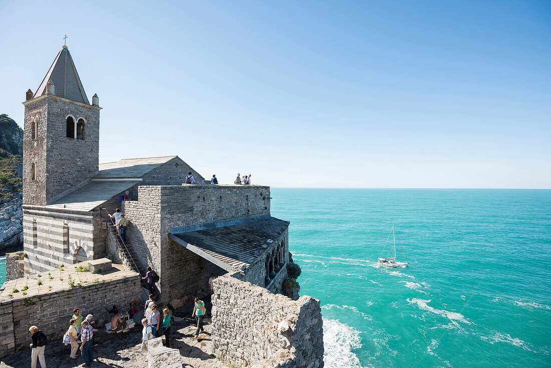 Church of St. Peter, Portovenere, province of La Spezia, Liguria, Italia