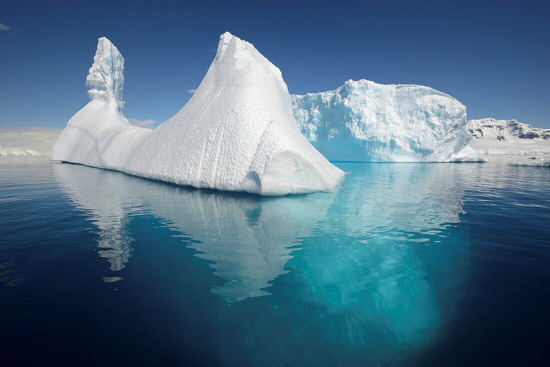 Antarctica, Anvers Island, Fournier Bay, Iceberg with considerable portion visible below water