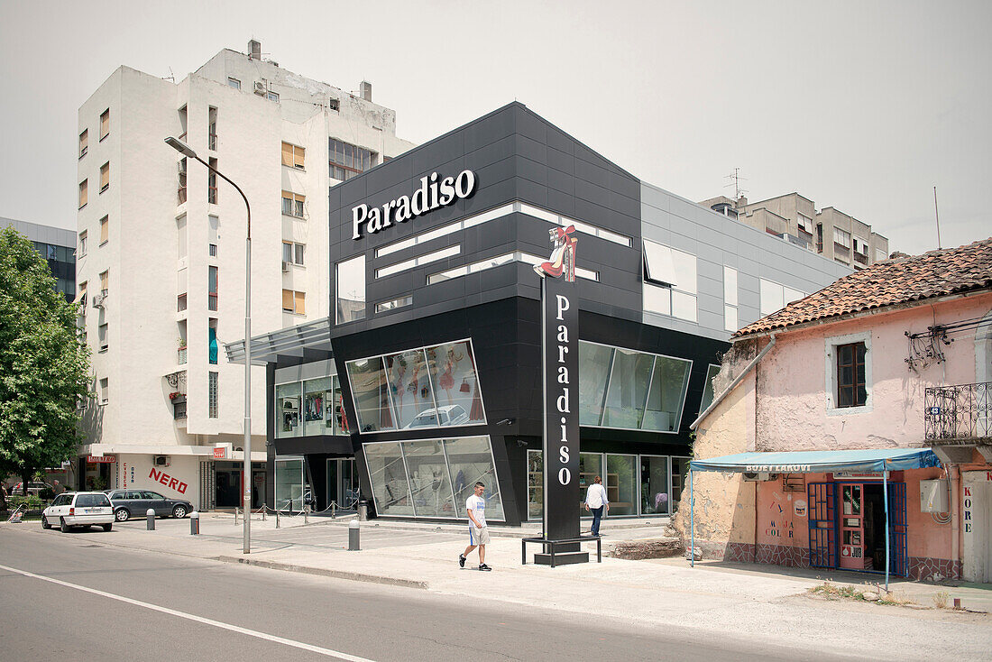 Luxury boutique shop in the capital Podgorica, Montenegro, Western Balkan, Europe