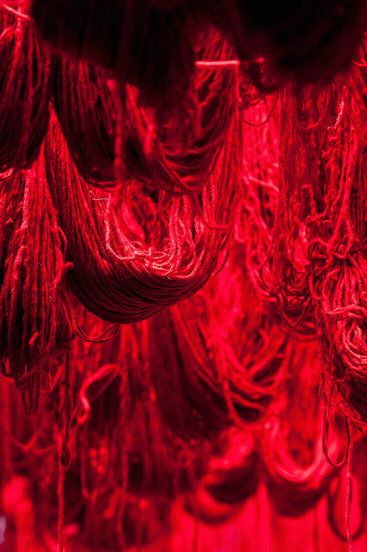 Red threads for sale, Marrakech, Morocco