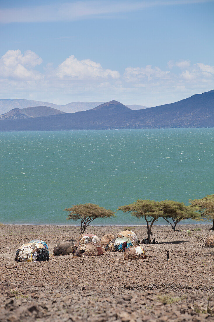 Barren scenery around Loyangalani on Lake Turkana, Kenya