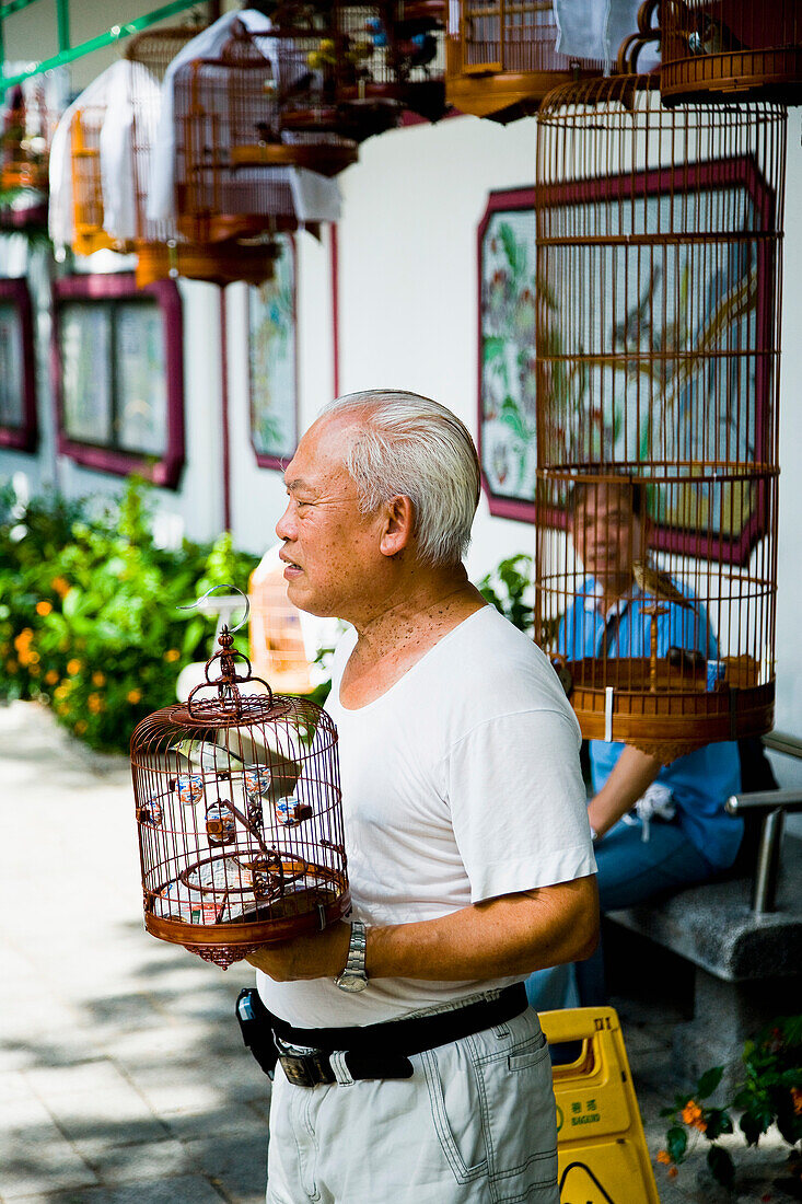Bird market, Kowloon, Hong Kong, China